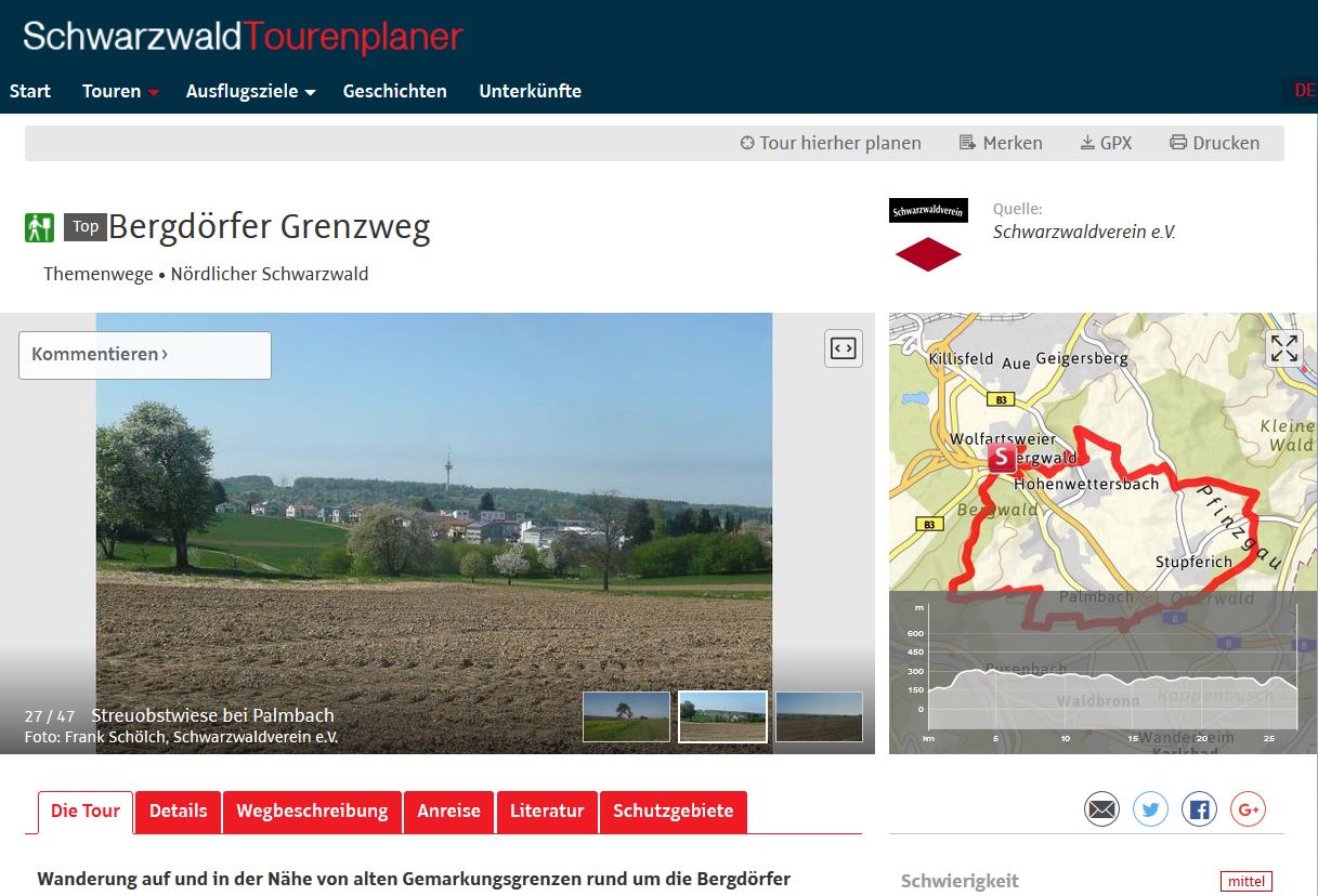 Bergdörfer-Grenzweg Schwarzwaldverein Wettersbach