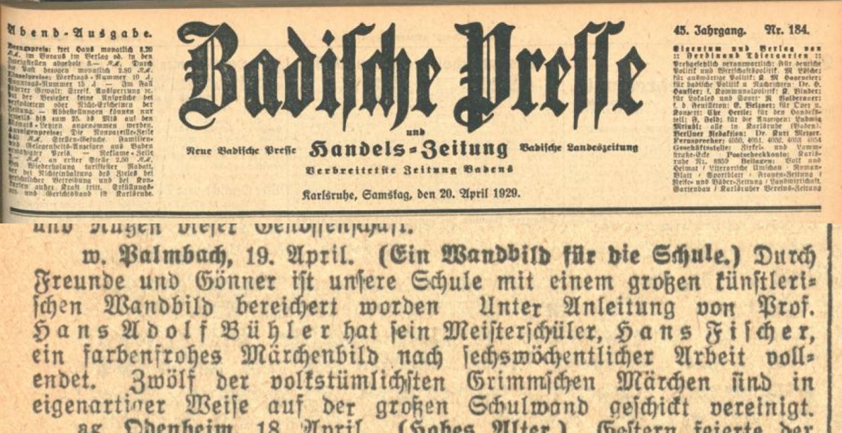 Badische Presse 20.04.1929 Badische Presse 20.04.1929