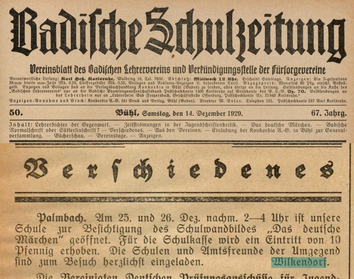 Badische Schulzeitung 14.12.1929 - Ausstellung Badische Schulzeitung 14.12.1929 - Ausstellung
