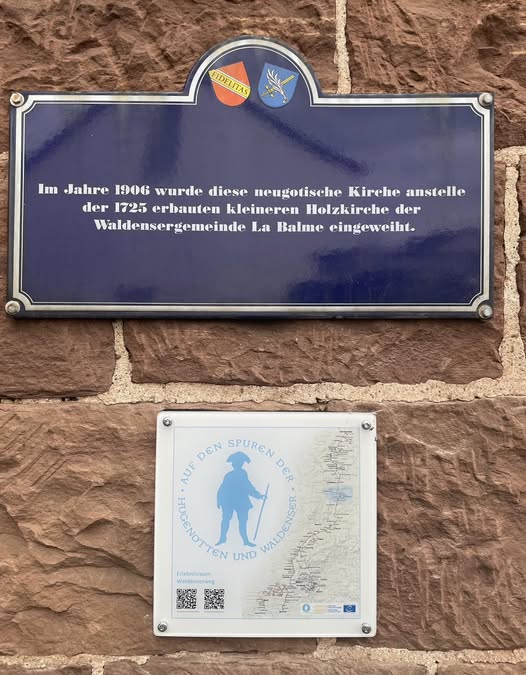 Schild Hugenotten- und Waldenserpfad