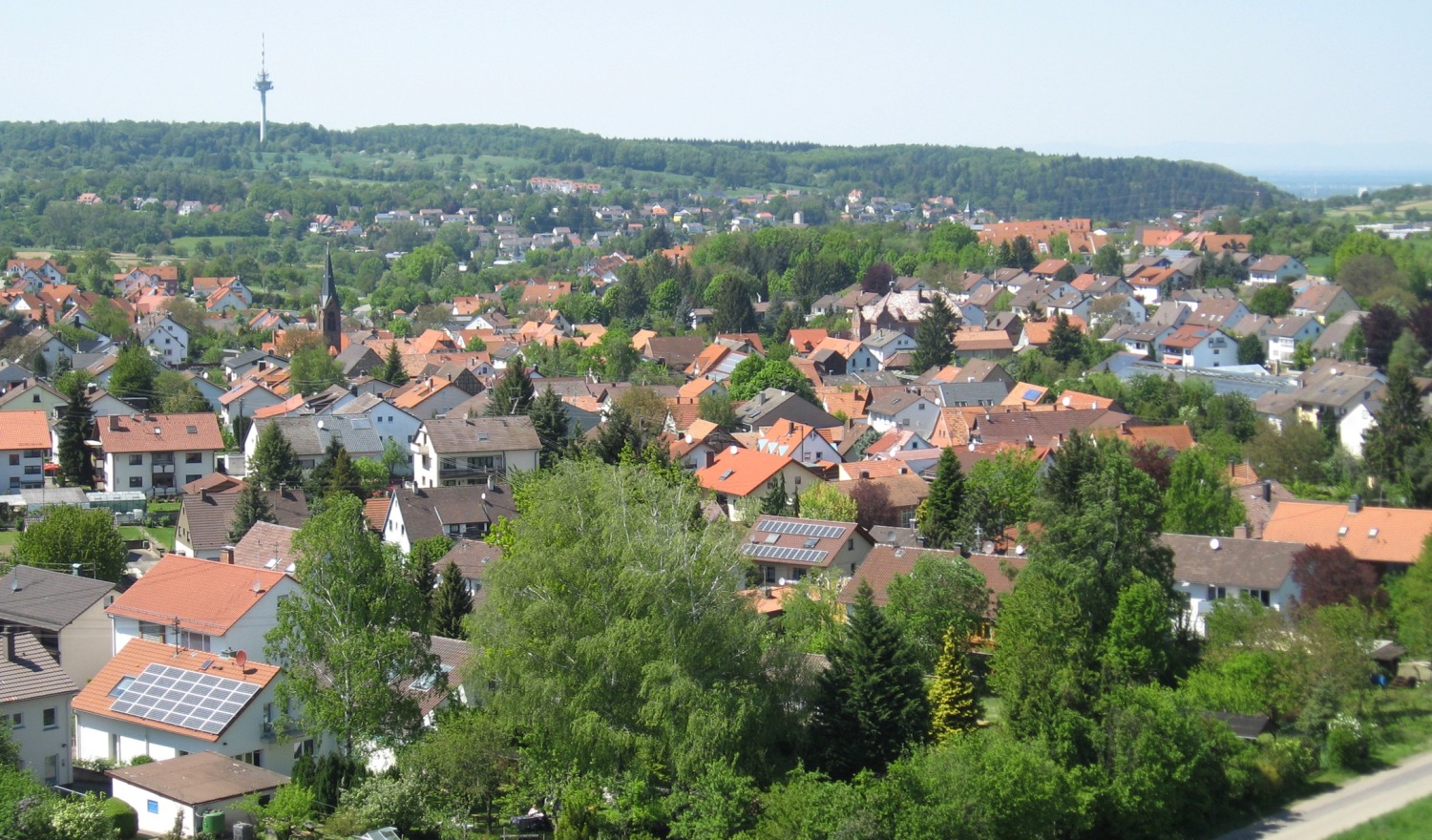 Blick auf den Waldenserort Karlsruhe - Palmbach