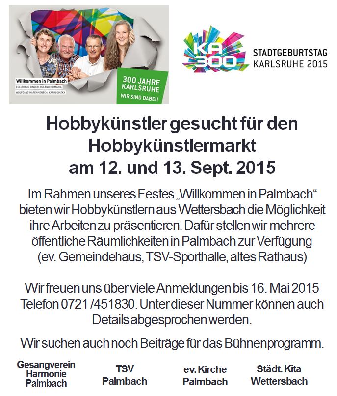 Hobbykünster gesucht