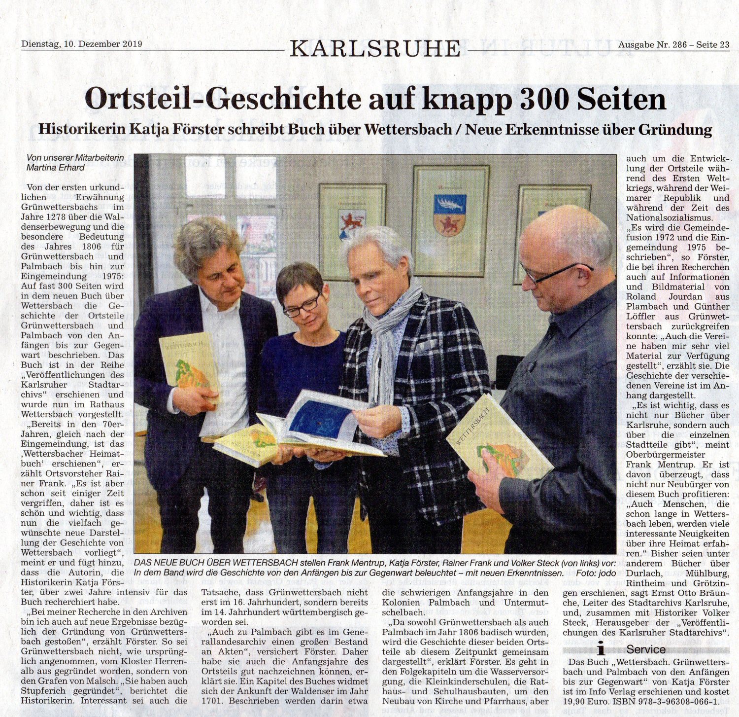 Buchvorstellung Heimatbuch Wettersbach 2019