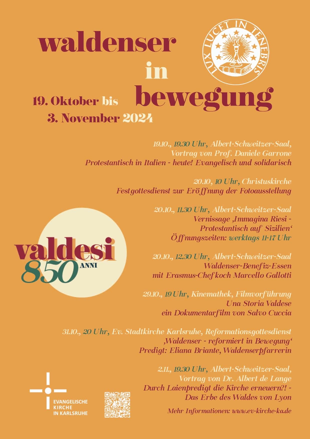 Waldenserjubiläum Karlsruhe 2024