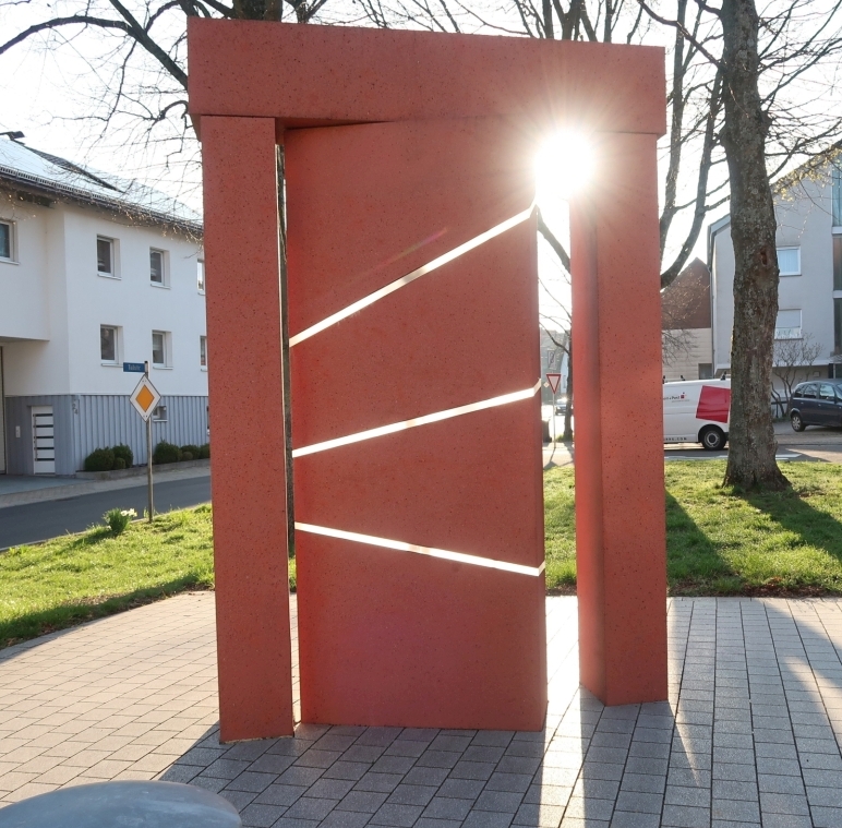 Waldenserdenkmal Palmbach bei Sonnenaufgang