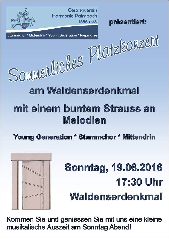 Platzkonzert am Waldenserdenkmal